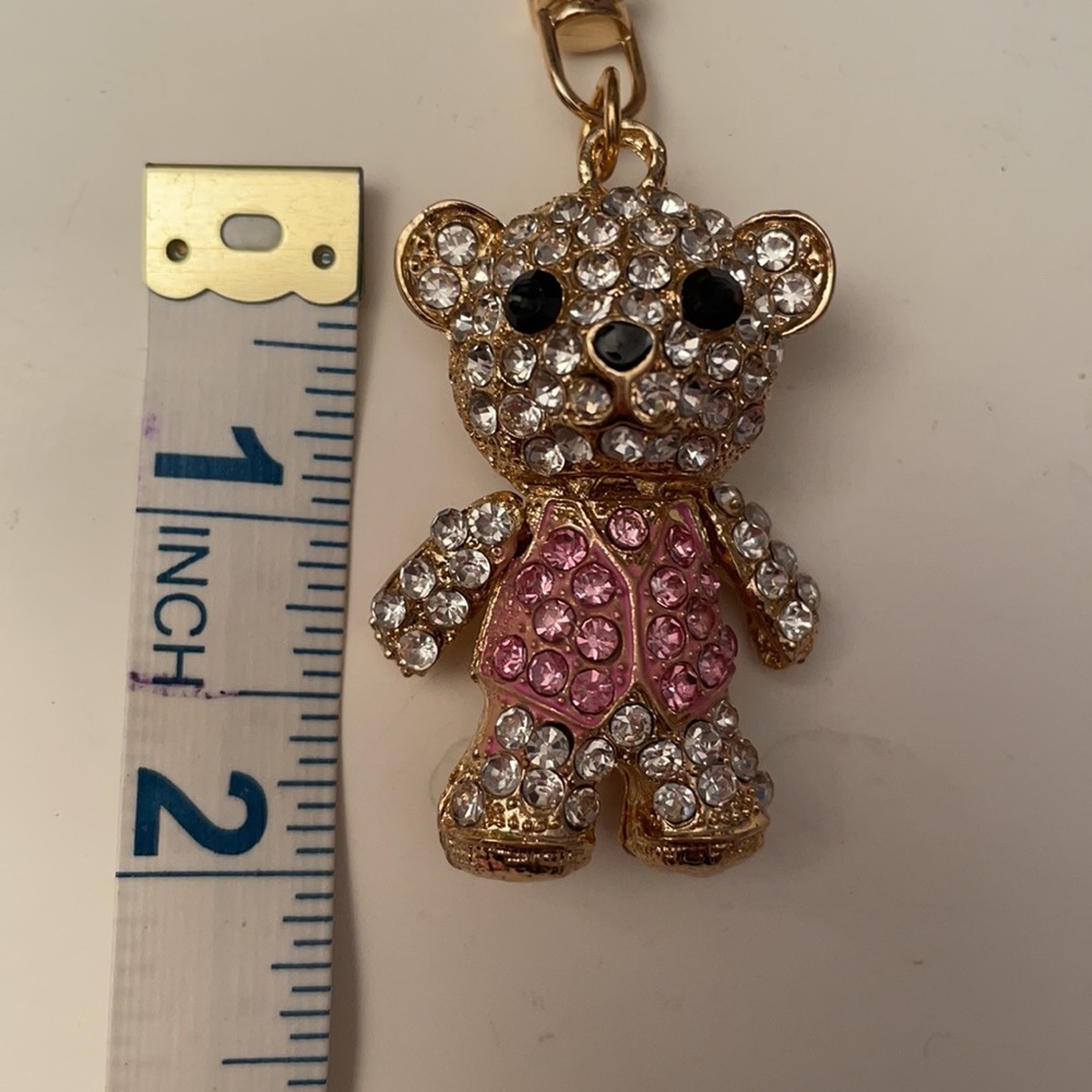 Keychain Jeweled Sparkly Owl Elephant Bear Bling - Picture 5 of 10